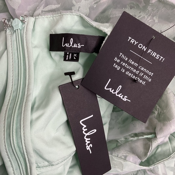 Lulus Glamorous Sweetie Sage Burnout Tie-Strap Bustier Floral Midi Dress NWT XL - Picture 11 of 14